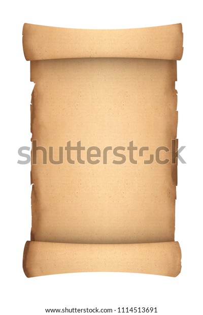 Download Blank Old Paper Scroll Parchment Mockup Stock Illustration 1114513691 PSD Mockup Templates