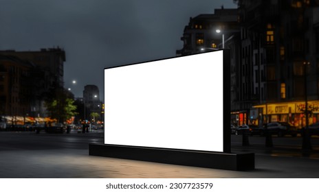 Blank outdoor Event advertisement screen for marketing purpose, Empty LED screen for event advertisement, white LED screen mockup - Powered by Shutterstock