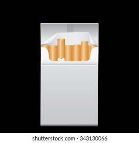 Blank Pack Package Box of Cigarettes 