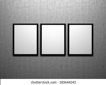 Blank Painting, Triptych Mockup 