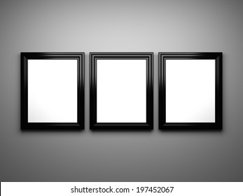 Blank Painting, Triptych Mockup