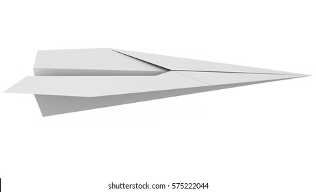 Illustration Origami Paper Airplane On White Stock Vector (Royalty Free ...