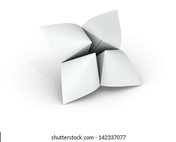 Blank paper fortune teller (can be used as illustration for printing or web)