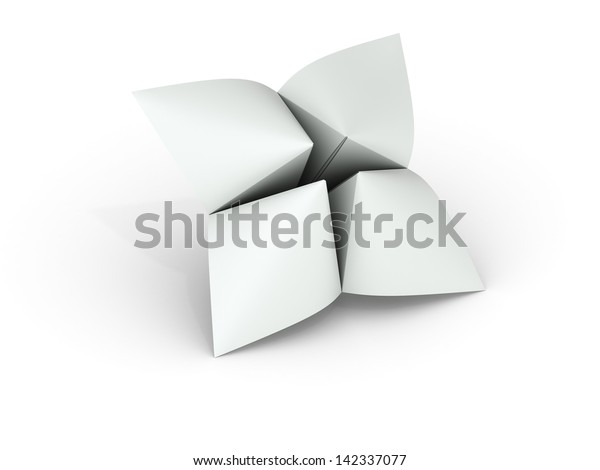Blank paper fortune teller (can be used as\
illustration for printing or\
web)