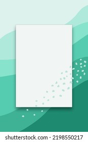 Blank Paper Page Pastel Mint Green Gradient Background