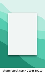 Blank Paper Page Pastel Mint Green Gradient Background