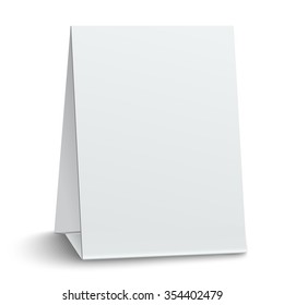 Blank Paper Table Card Isolated