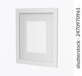 Blank photo frame template 3d illustration.