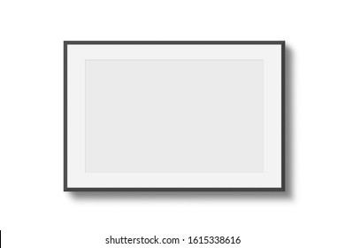 Blank Picture Frame Isolated On White Stock Illustration 1615338616 ...