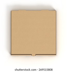 Blank Pizza Box Isolated 