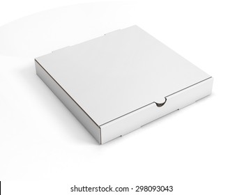 blank pizza box isolated