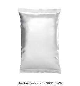 blank plastic bag snack packaging isolated on white - Shutterstock ID 393103624