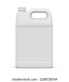 Blank Plastic Jerrycan with Handle 3D Rendering