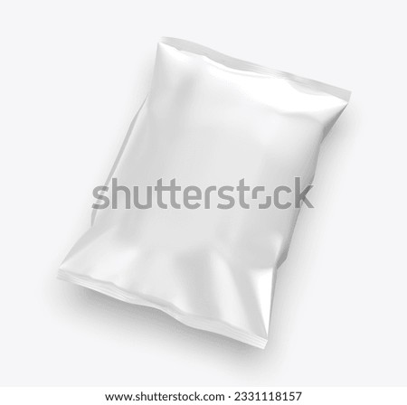 Blank Plastic Snack Package Template. 3d illustration.	