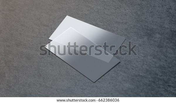 Download Blank Plastic Transparent Business Card Mock Stock Illustration 662386036