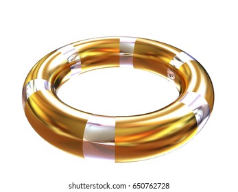 Blank Pool Ring Isolated On White Background. 3d Illustration