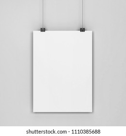 Realistic Vertical Hanging Picture Frame Isolated Stock Vector (Royalty ...