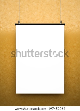 Blank poster, mockup