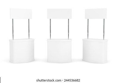 Blank Promotion Stands on a white background