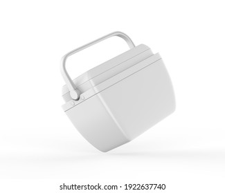 Blank Promotional Portable Cooler Mockup Template Isolated On White Background, 3d Illustration.