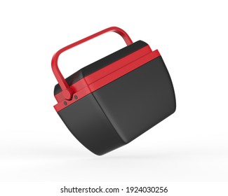 Blank Promotional Portable Cooler Mockup Template Isolated On White Background, 3d Illustration.