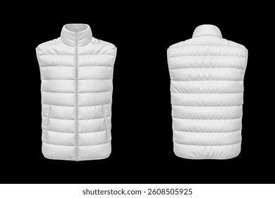 Blank Puffer down vest Render