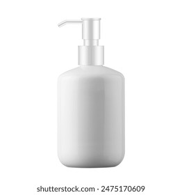 blank pump bottle,Skincare makeup product generic packaging mockup product shot for design layout, white cap,3d illustration, 3d rendering