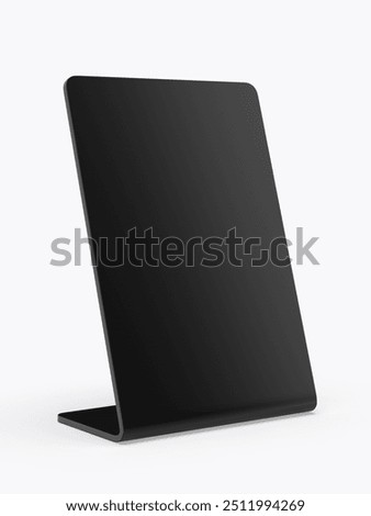 Blank qr code scan stand 3d illustration template.