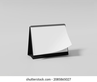 Blank rectangular table calendar, Schedule calendar, 3d rendering, 3d illustration