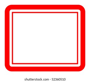 Blank Red Stamp Isolated On White Stock Illustration 52360510 ...