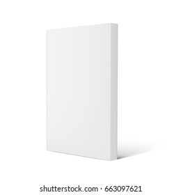 Blank Right Tilt Standing Thick Book 3d Illustration, Can Be Used As Design Element, Isolated White Background, Side View