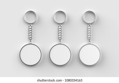 Blank Keychain Mockup 3d Illustration On Stock Illustration 1852794790