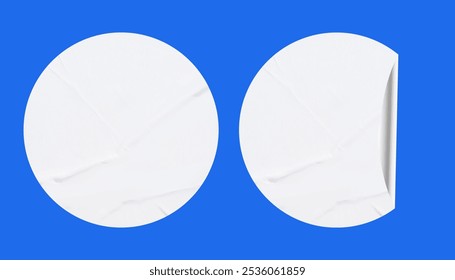 Blank Round Sticker for Mockup PSD Template- 16