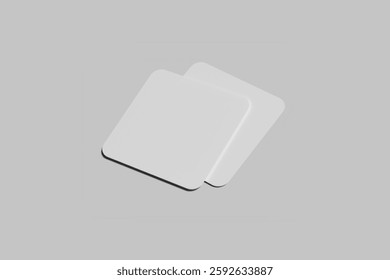 Blank rounded business card mockup for presentation to clients