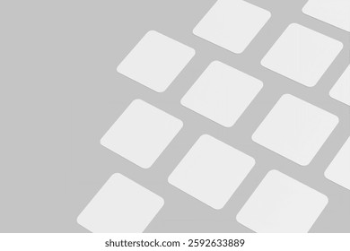 Blank rounded business card mockup for presentation to clients