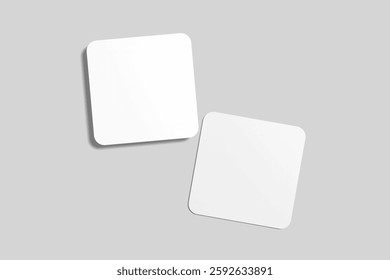 Blank rounded business card mockup for presentation to clients