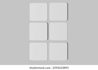 Blank rounded business card mockup for presentation to clients