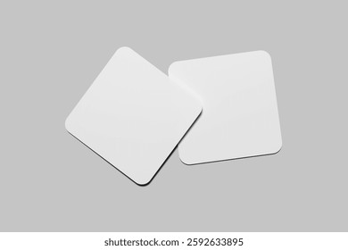 Blank rounded business card mockup for presentation to clients