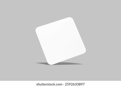 Blank rounded business card mockup for presentation to clients