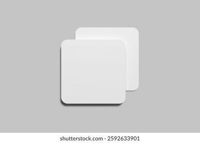 Blank rounded business card mockup for presentation to clients