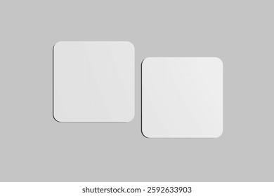Blank rounded business card mockup for presentation to clients