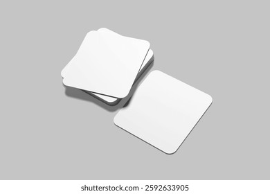 Blank rounded business card mockup for presentation to clients