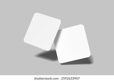 Blank rounded business card mockup for presentation to clients