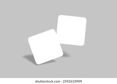 Blank rounded business card mockup for presentation to clients