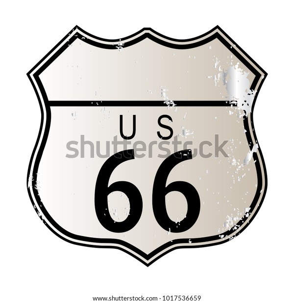 Blank Route 66 Traffic Sign Over Stock Illustration 1017536659 ...