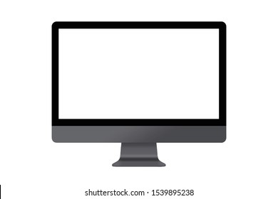 Blank Screen Computer Display Mock Isolated Stock Illustration ...