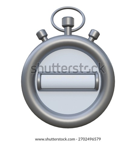 Blank screen stopwatch or timer on a isolated background. Stopwatch, timer or chronometer mockup.