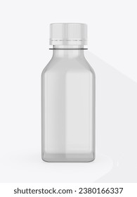 Blank screw cap bottle template, 3d illustration.	