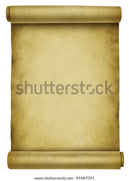 Blank Scroll On Ancient Parchment Paper Stock Illustration 99487091