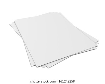 Blank Sheet Isolated On White Background